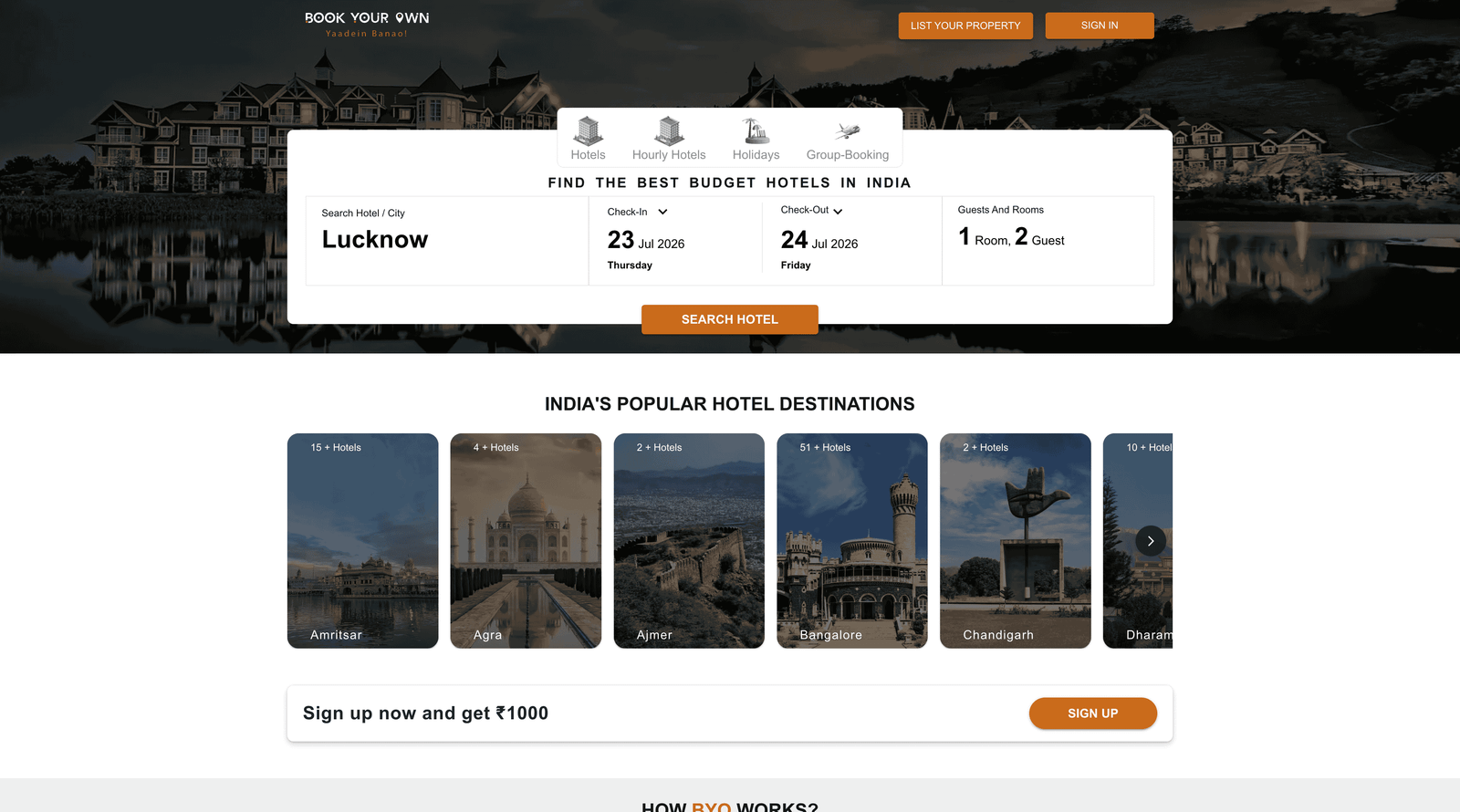 BookYourOwn - Hotel Booking Platform